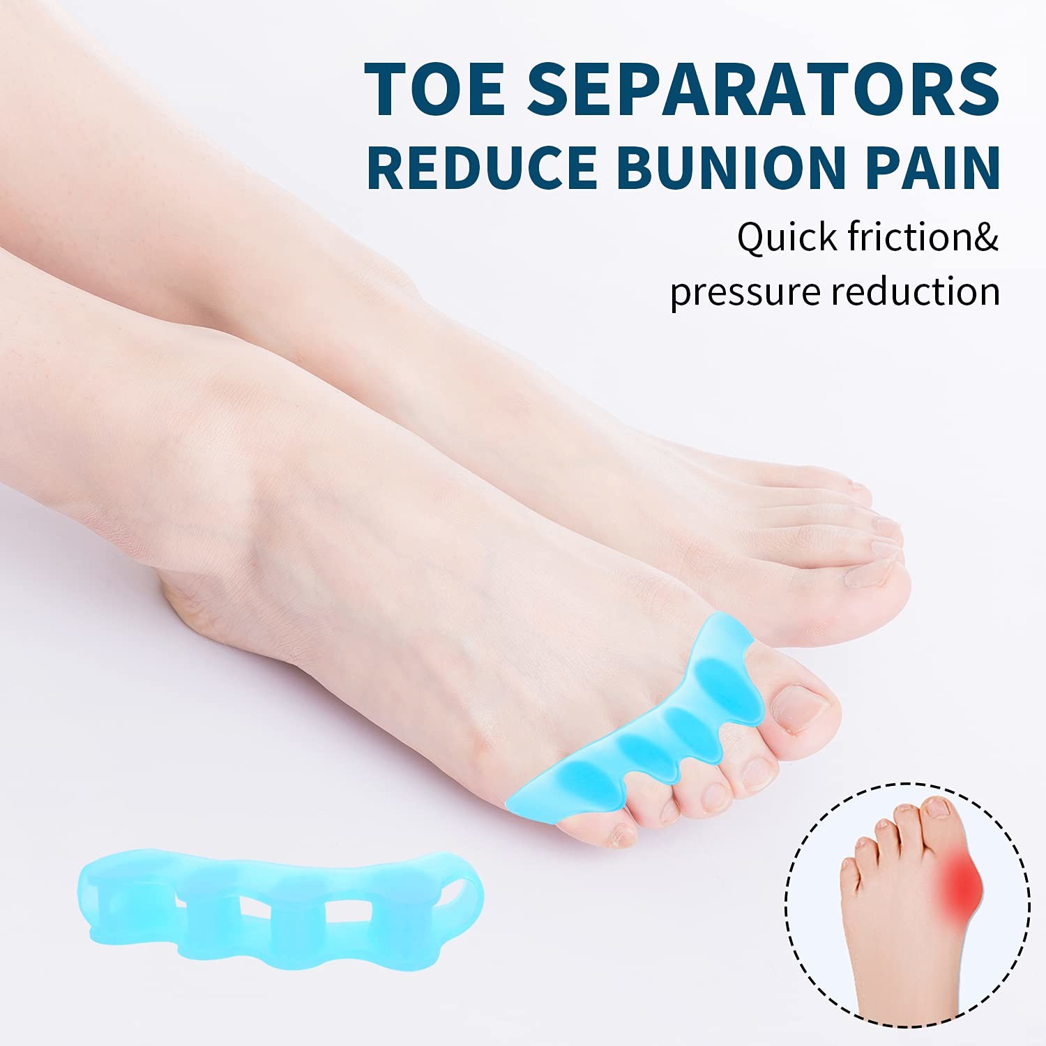Silicone Toe Spacers For Correct Toe , Silicone Toe Separators For Bunions