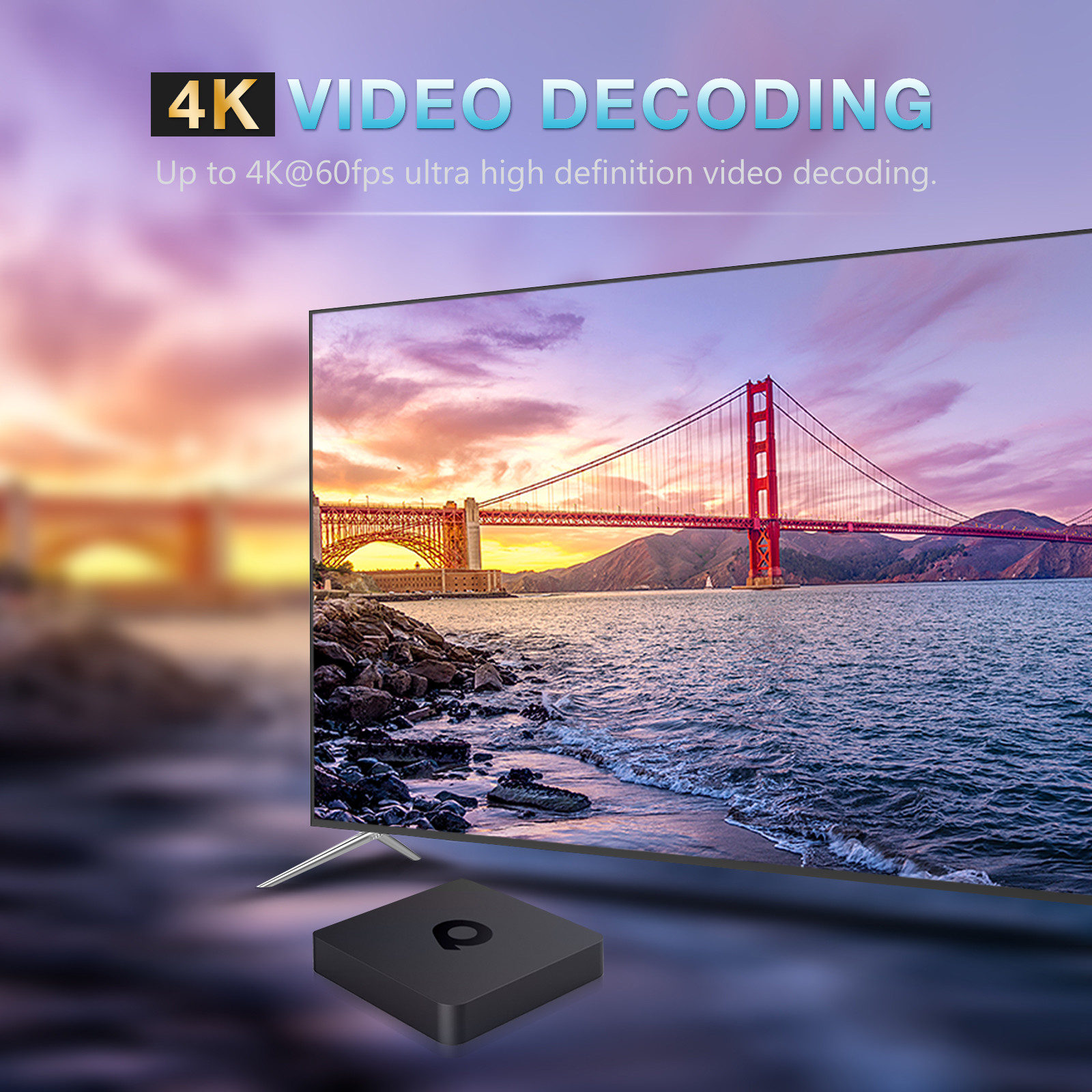Voice Remote North American IPTV Wifi 4k 2GB 16GB Internet Smart TV Box
