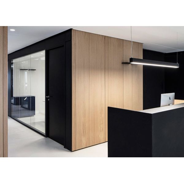 Disassembled partition wall divide rooms with solid wood panel effectively separating and obstructing the rooms