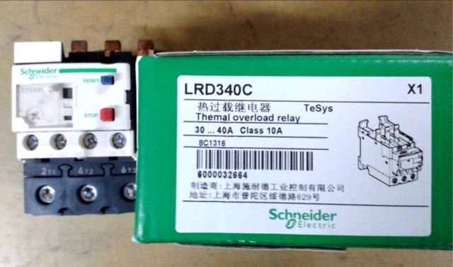 New Original Schneider thermal overload relay LRD340C LR-D340C 30-40A