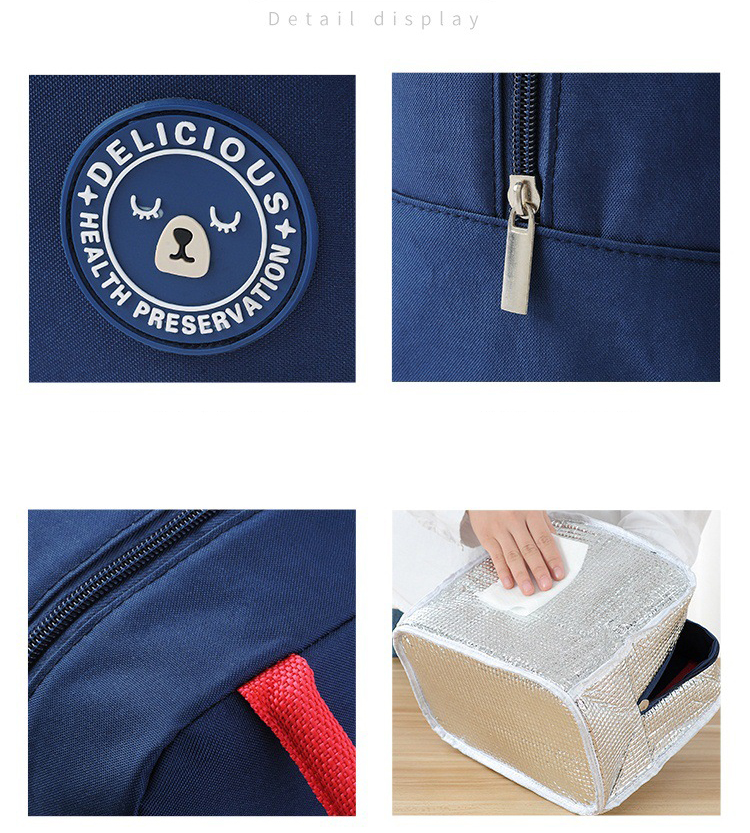 Custom pink insulated lunch cooler bag with oem service for school