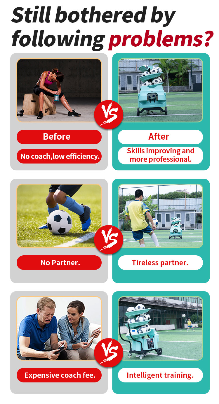 AC 100V Programmable Football Throwing Machine Football Training Equipment