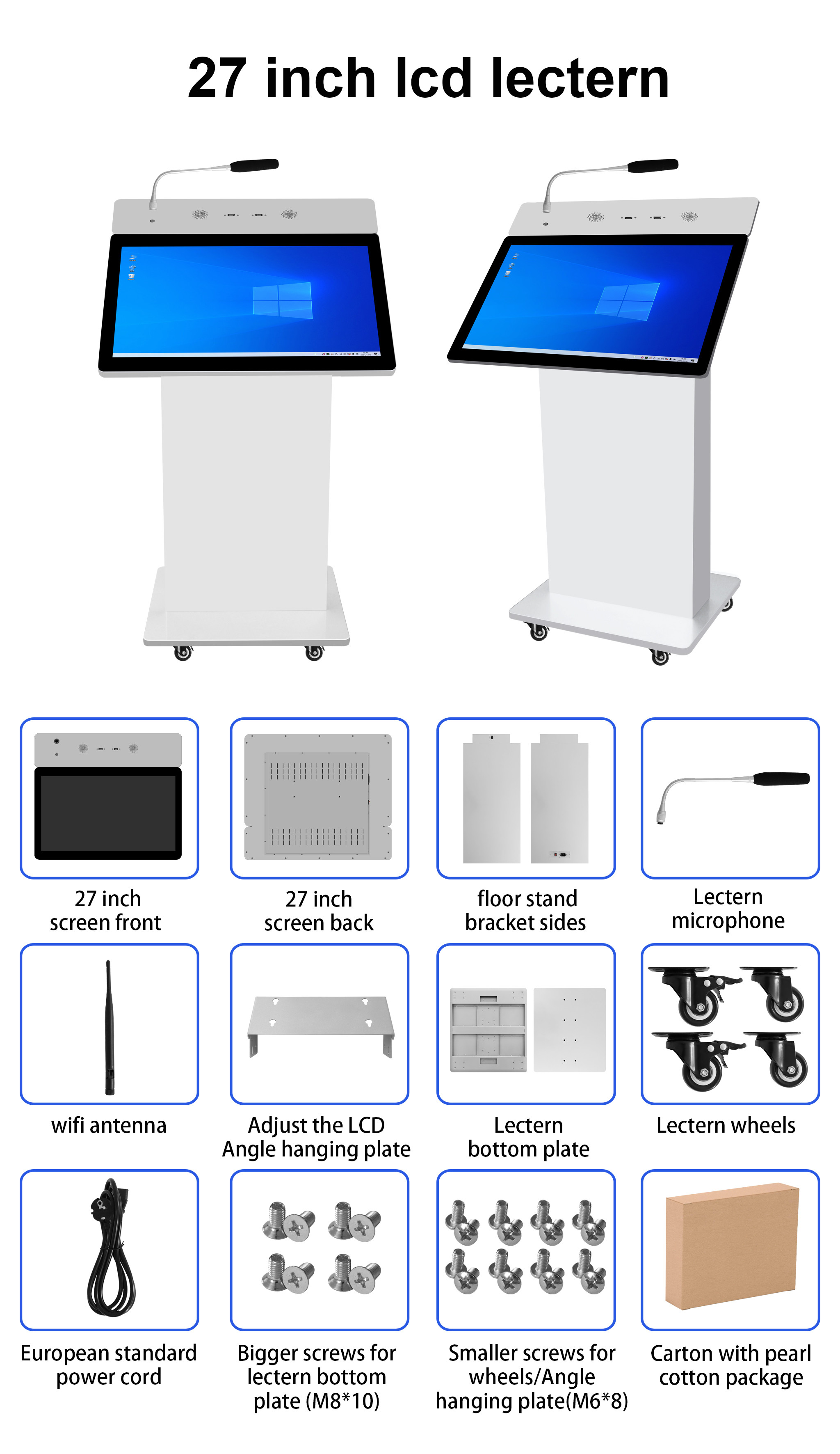 Conference Hall Multimedia Podium , Smart Classroom Podium Lectern