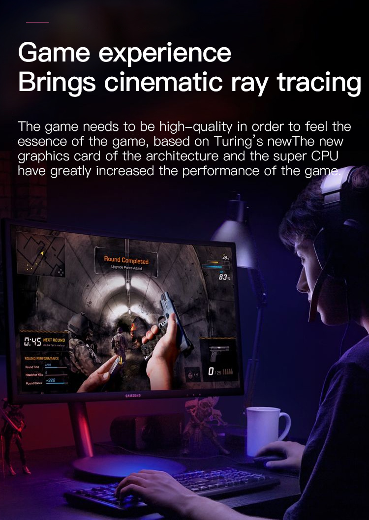 GTX 105O Ti 4G Gaming PC Computers CPU Core i7 10700 Slim Desktop PC