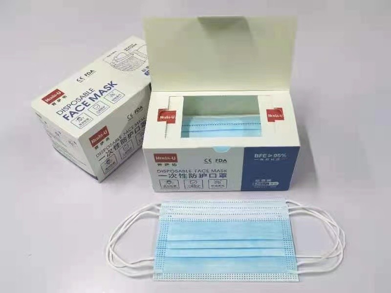 NonWoven Disposable 3 Ply Face Mask Easy To Draw Packing Design , Medical Disposable Face Masks Standard YY0969-2013