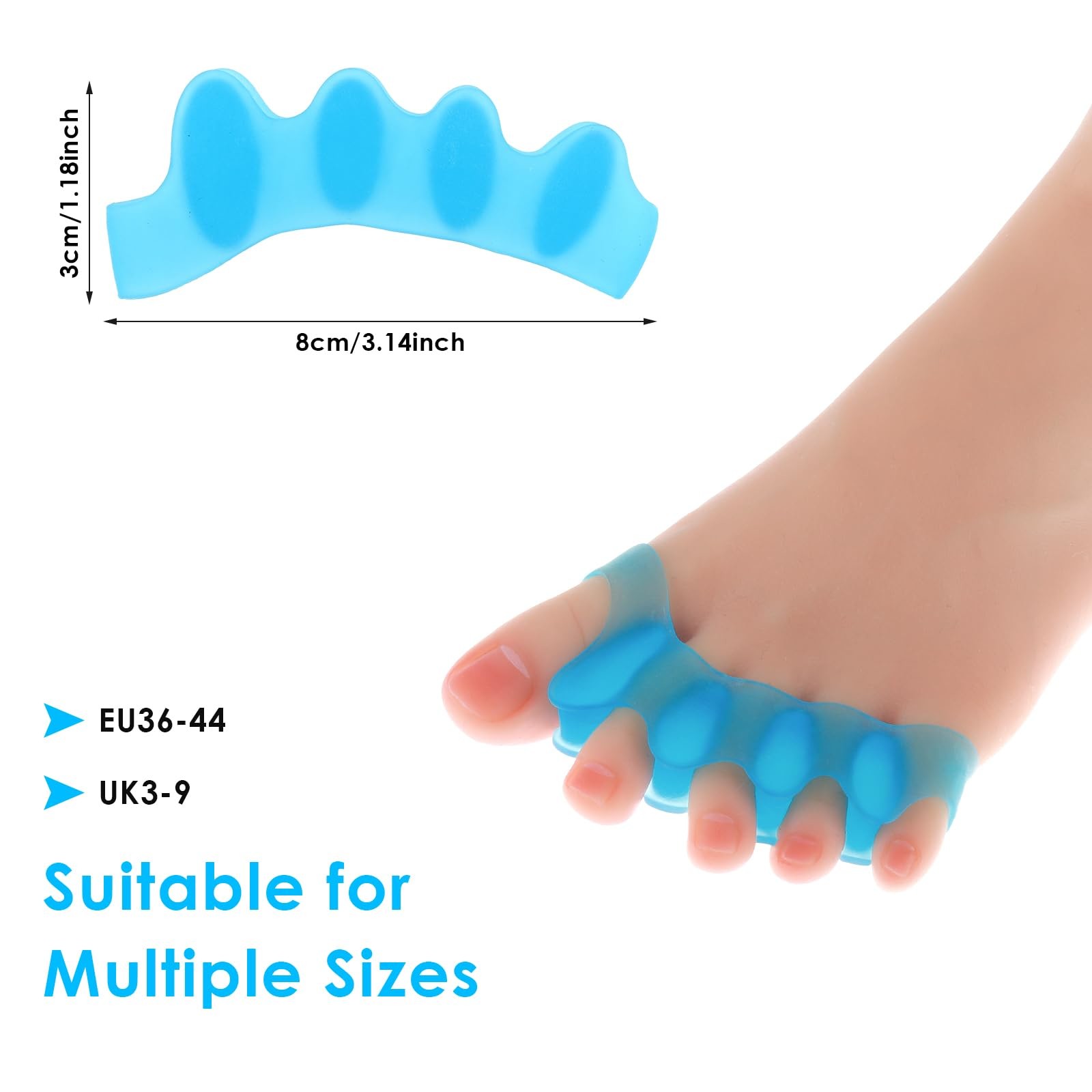 Silicone Toe Spacers For Correct Toe , Silicone Toe Separators For Bunions