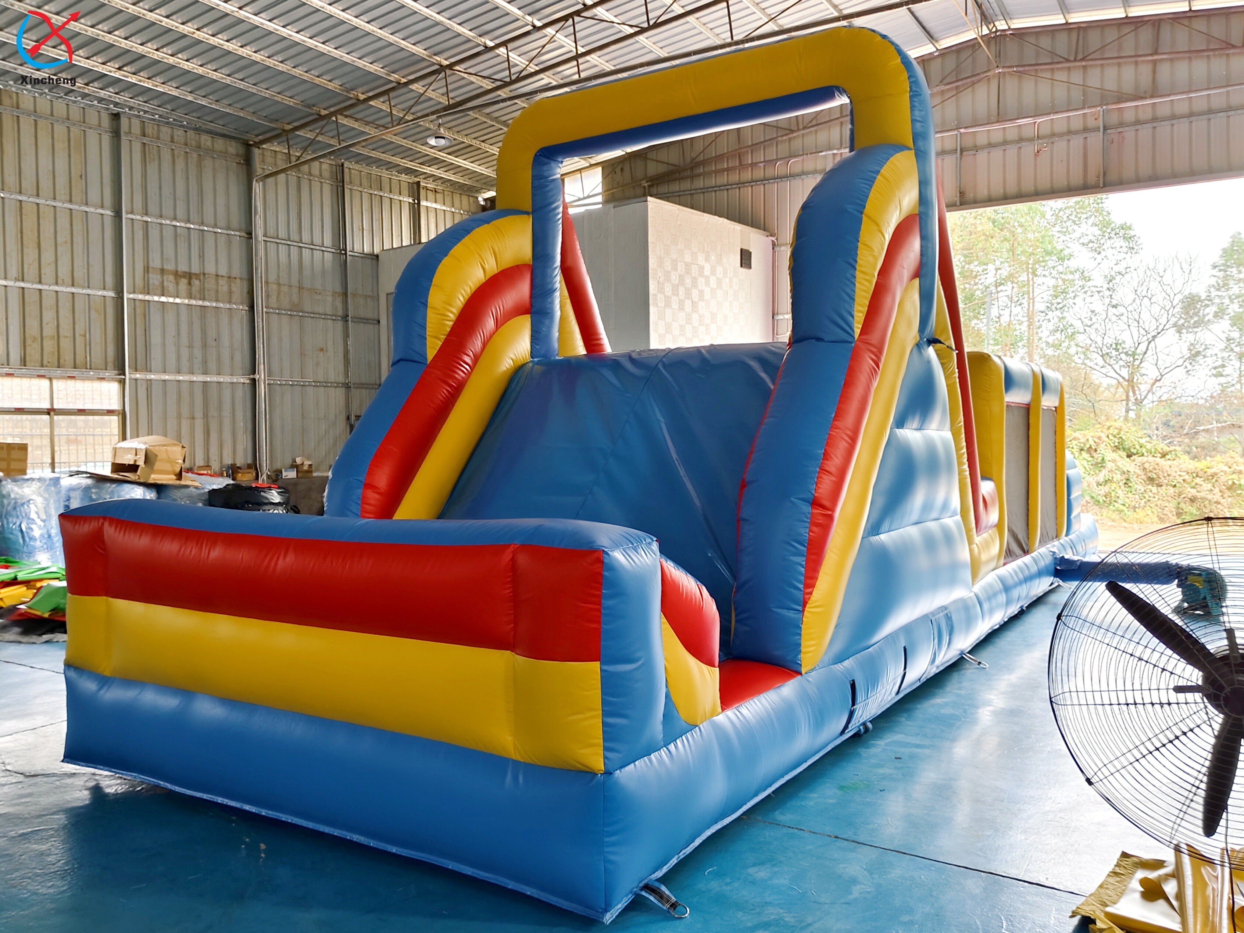 Customized Colorful Inflatable Obstacle Course Castle Inflatable Interactive Game