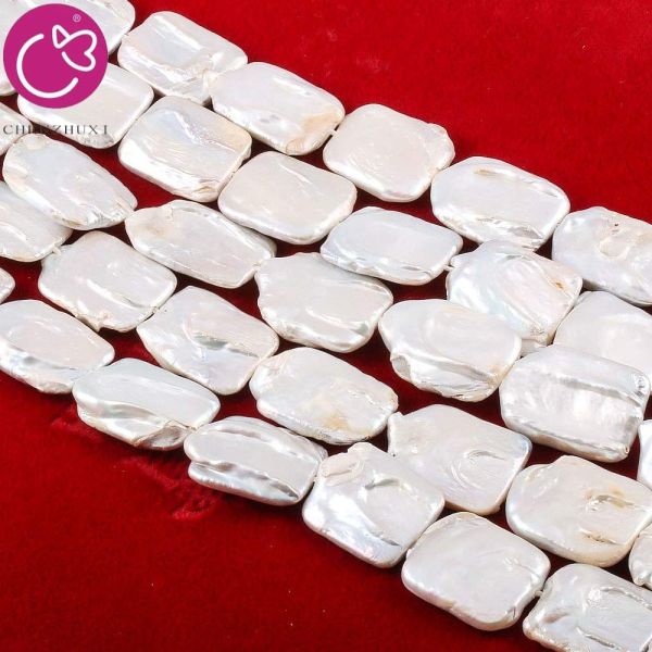 High Luster Large Rectangle Irregular Shape Natural Freshwater Loose Baroque Pearls Bead for Jewelry