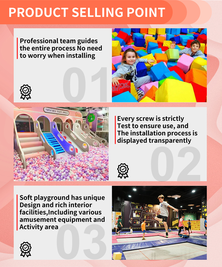 Jumping Elastic Bed Park Kids Playground Adults Indoor Trampoline Park Soft Playground