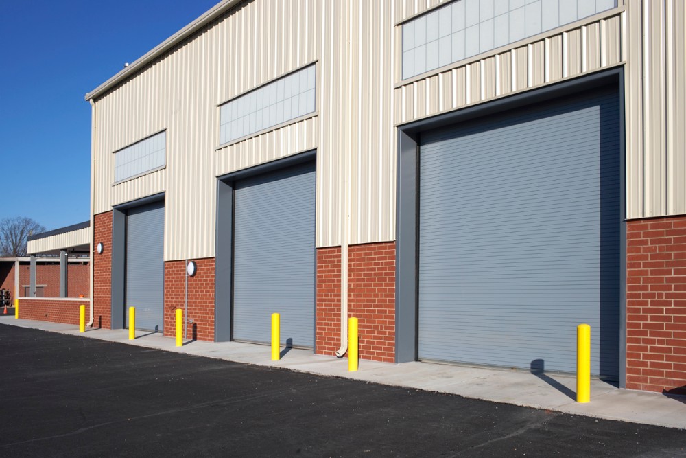 220V Roll Up Industrial Sectional Overhead Doors Garage 12000MM Galvanized Steel