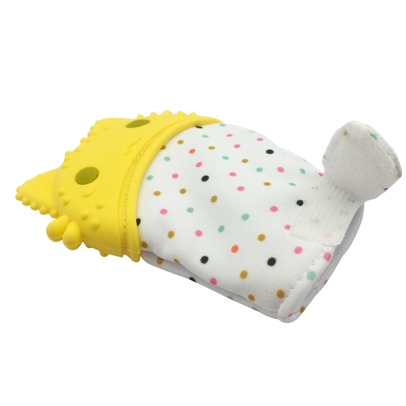 Pastel Beads Baby's Hand Self-Soothing Pain Relief Hygienic Chewable Newborn Nursing Mitt Teething Mitten Teether