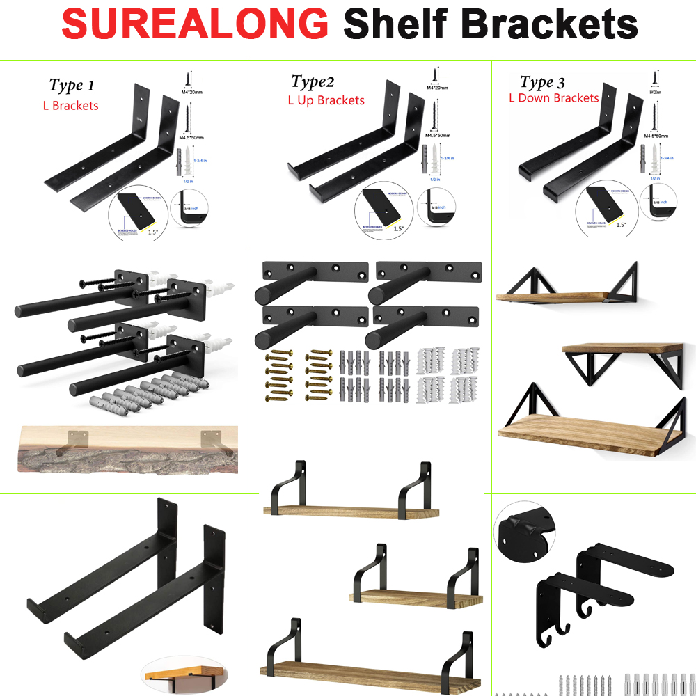 5mm Thickness Steel Q235 Ladder Style Ceiling Mounted Floating Shelf Brackets