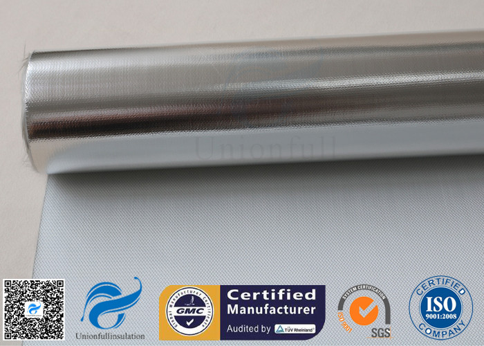 0.43mm Heat Reflective Fiberglass Fabric Aluminium Foil Laminated Fiber Glass Cloth