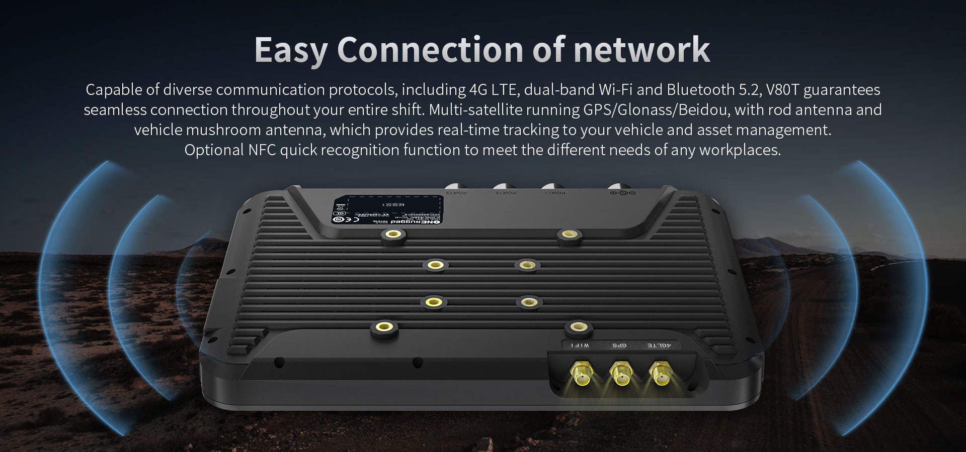 8" Android 12 Portable PC ONERugged V80T with Octa-Core Processor NFC and 1000nit Display