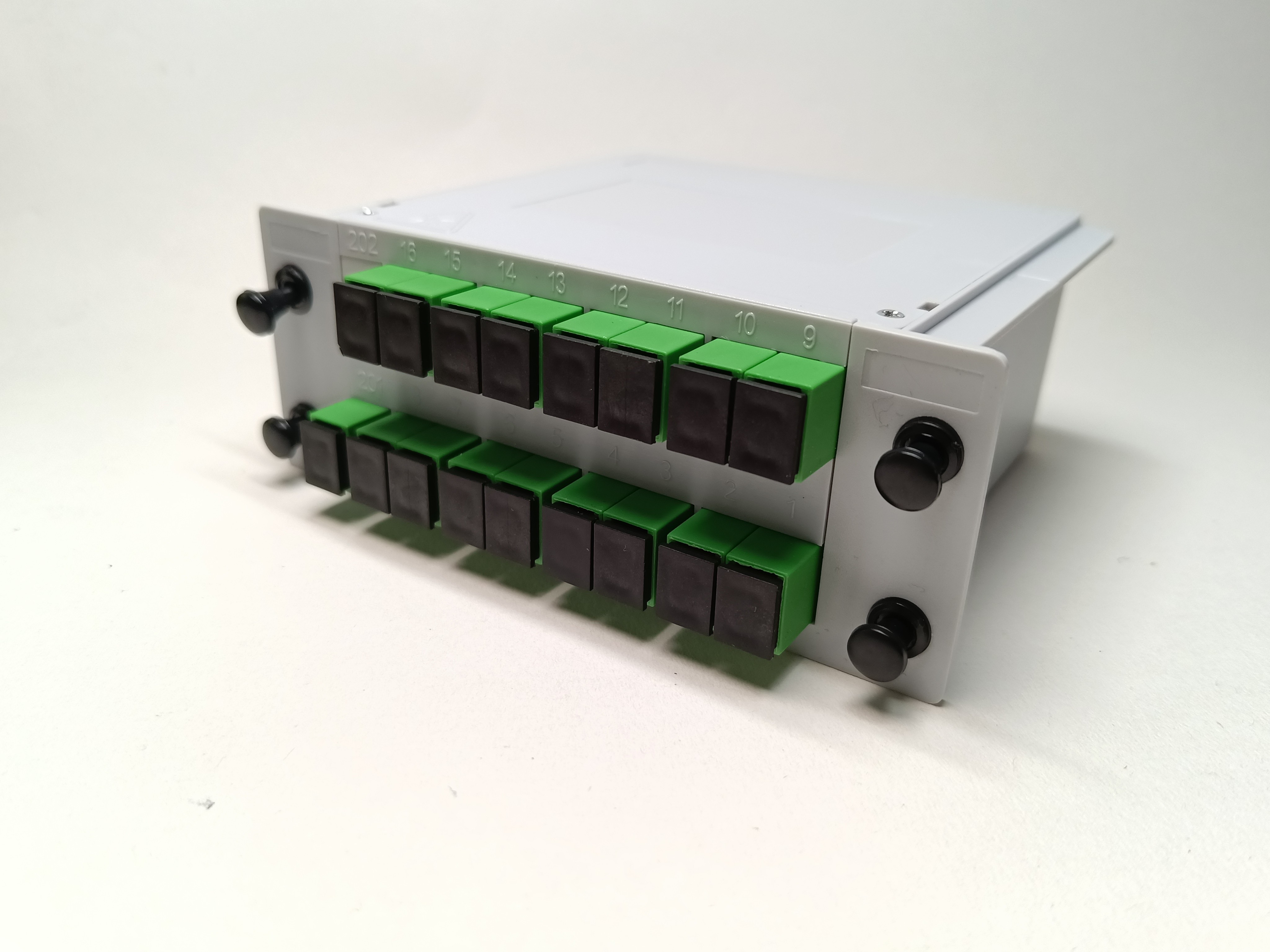 Rack Mount 1x16 SC UPC Fiber Optic PLC Splitter FTTH Epon Gpon LGX Cassette Type