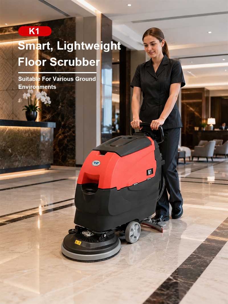K1 floor scrubber cleaning performance