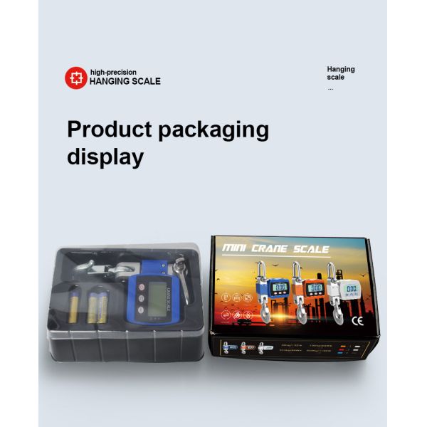 500 kg/300 kg Capacity Portable Digital Crane Scale LED LCD Display for Farm Hunting Fishing Outdoor OEM/ODM Supported