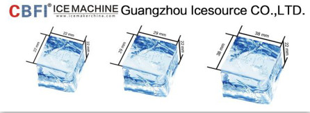 Stainless Steel Automatic 3 Ton Cube Ice Machine Energy Saving
