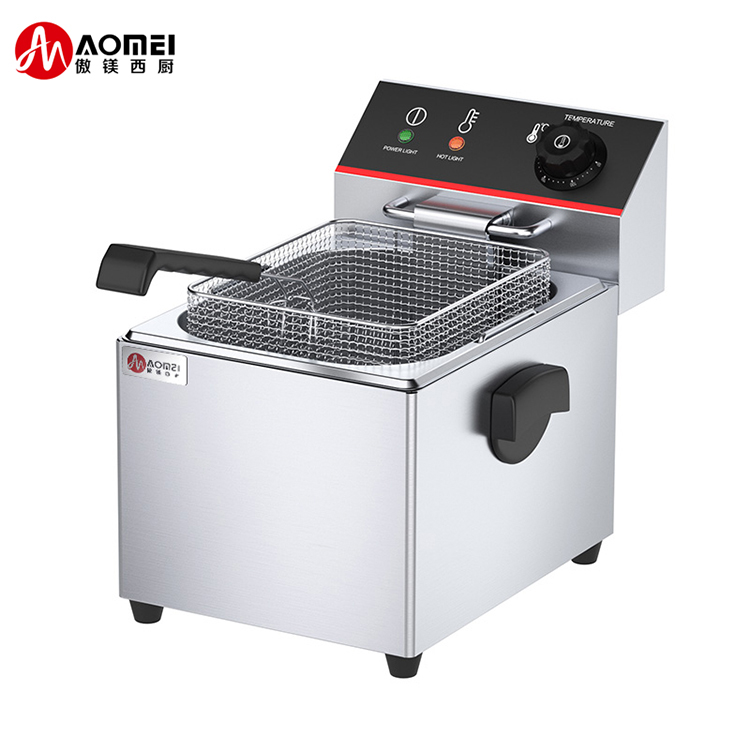 Professional Electric Deep Fryer 1 Tank 1 Basket 220V/110V Voltage for Commercial