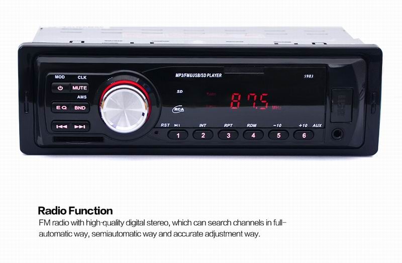 Ouchuangbo car mp3 media player audio stereo with radio USB SD aux 5v charing