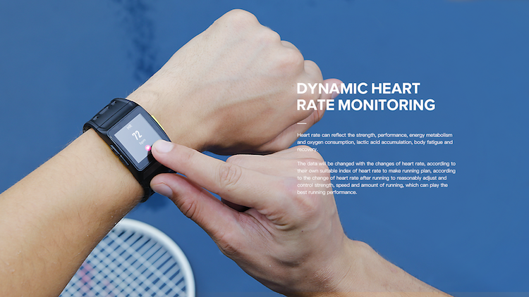 Bluetooth 1.3 Inch ECG Sensor Smartwatch