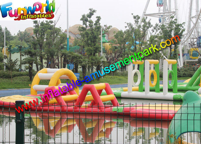 Tarpaulin Inflatable Water Toys Floating Water Park With Air Pump