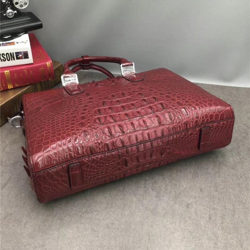 Exotic Genuine Crocodile Skin Businessmen Briefcase Authentic Alligator Leather Male Working Handbag Large Shoulder Bag