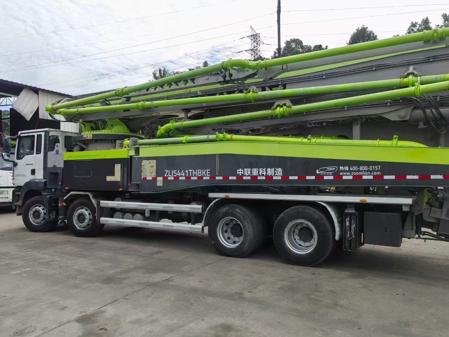 2021 59m Zoomlion Dimension 14700*2530*3960mm Used Concrete Pump Truck With Sitrak Chassis