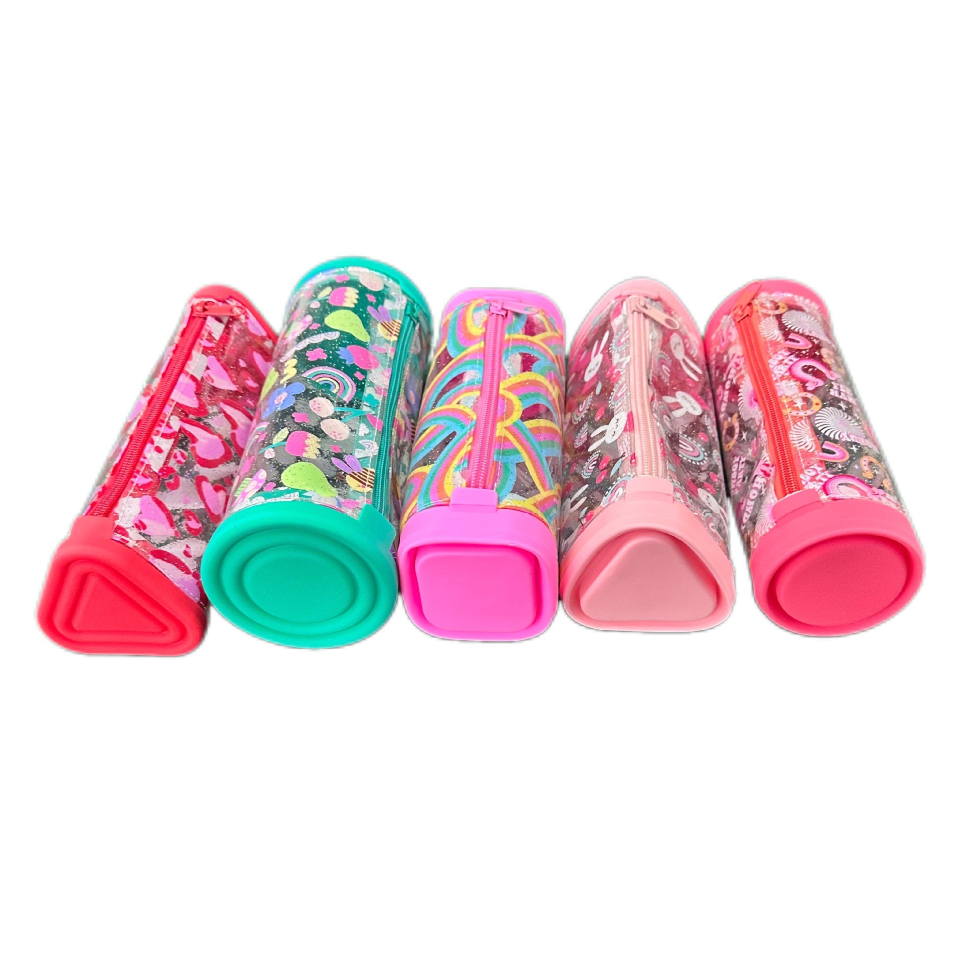 BPA FREE Silicone Pencil Case Large Capacity Office School Stationery Organizer Makeup Bag Pencil Pouch For Boys Girls