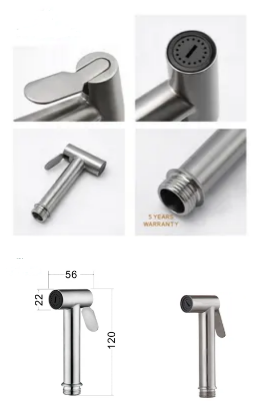 Stainless Steel Materials Home Bidet Toilet Gun For Plastic Foam Hand Shower Spray