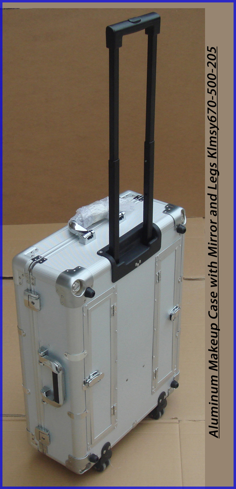 Aluminum Makeup Case with Mirror and Legs KLMSY670-500-205