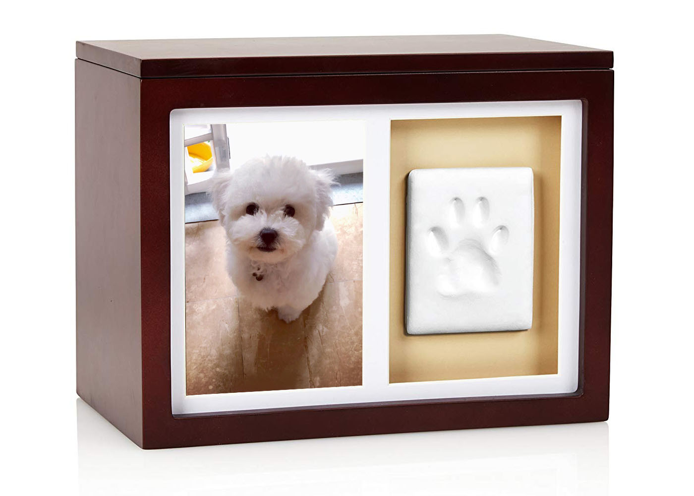 Non Toxic Wood Photo Frames Memorial Pet Paw Print Customized And Uncrackable