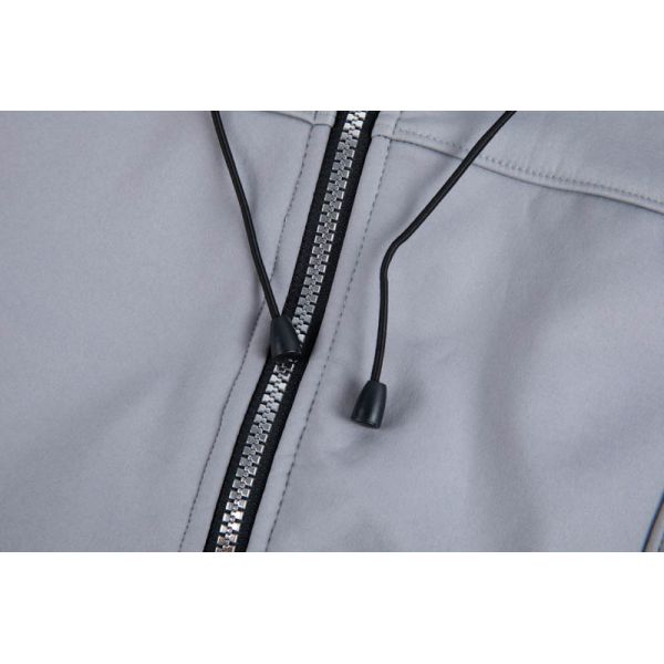 Fleece Lining Zip Up Hoodies Hooded Shell Jacket Zip Pockets