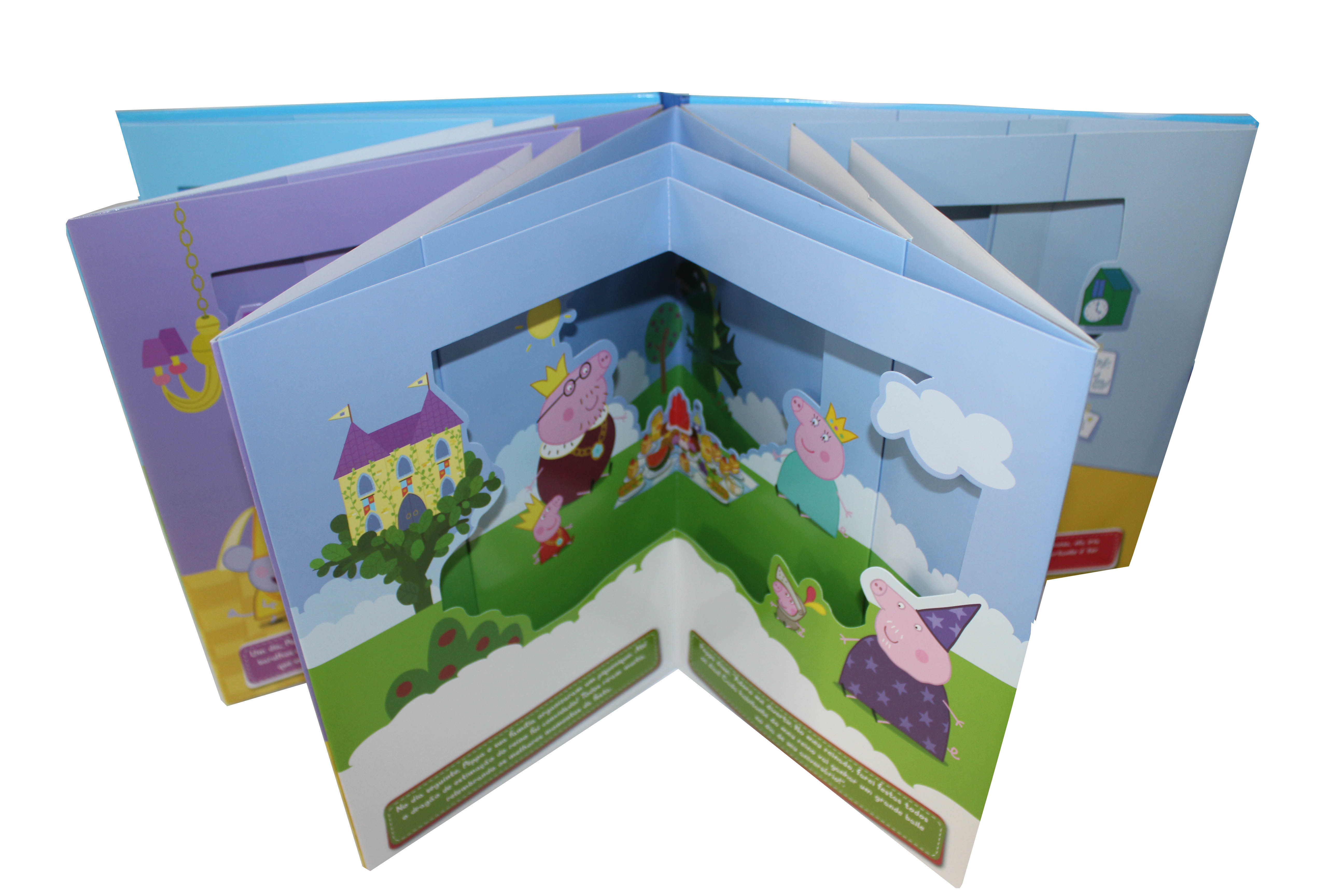 Children Hardcover Book Printing Service Pop Up Board 200 Grams C2S Paper 4C