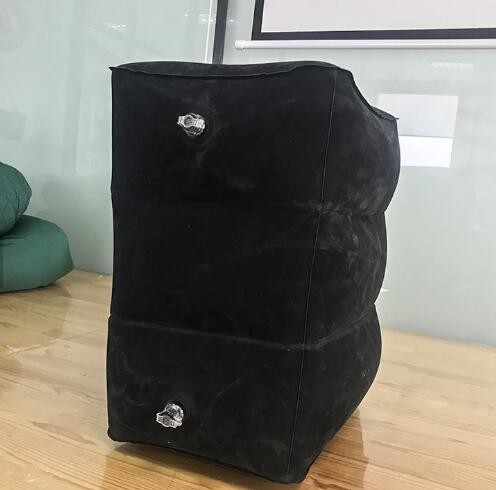 PVC Flocking Airplane Travel Office Inflatable Footrest Cushion Long Life