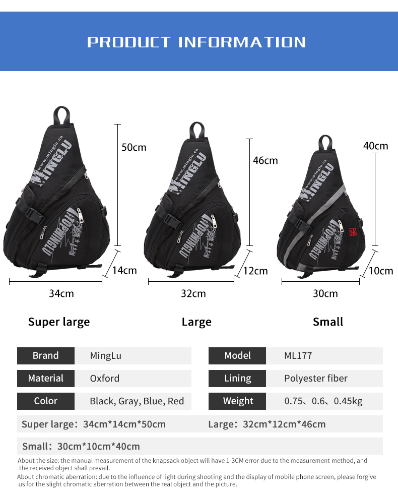 All Seasons Triangle Sling Bag Fashion Sports Student Sling Bag Rainproof