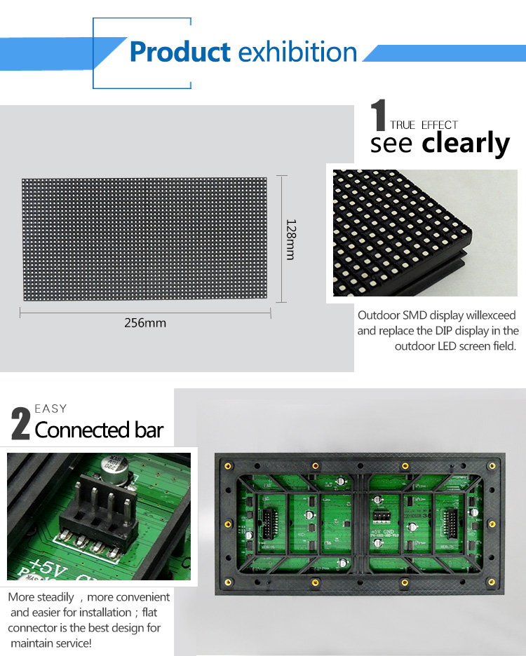High Resolution Outdoor Full Color LED Module , Waterproof LED Panel Module P4