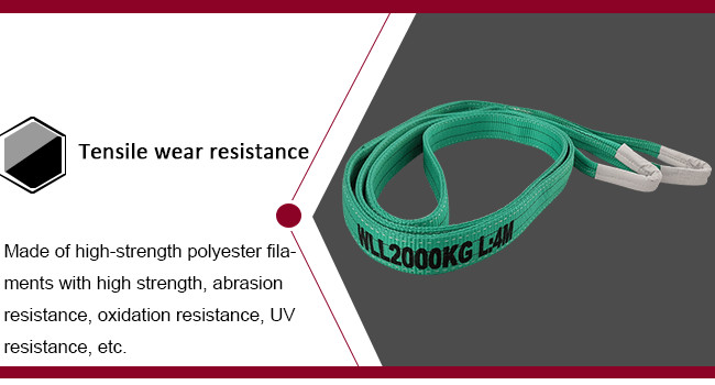 High Tenacity Polyester Flat Webbing Sling 50mm / 60mm Width Double Plies Slings