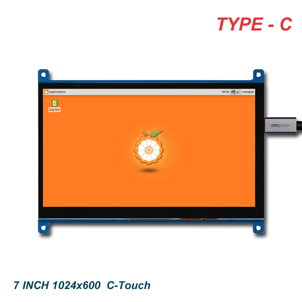7 Inch TFT LCD Display Module, With PCBA TYPE-C Interface, 1024X600 Resolution, 350c/D