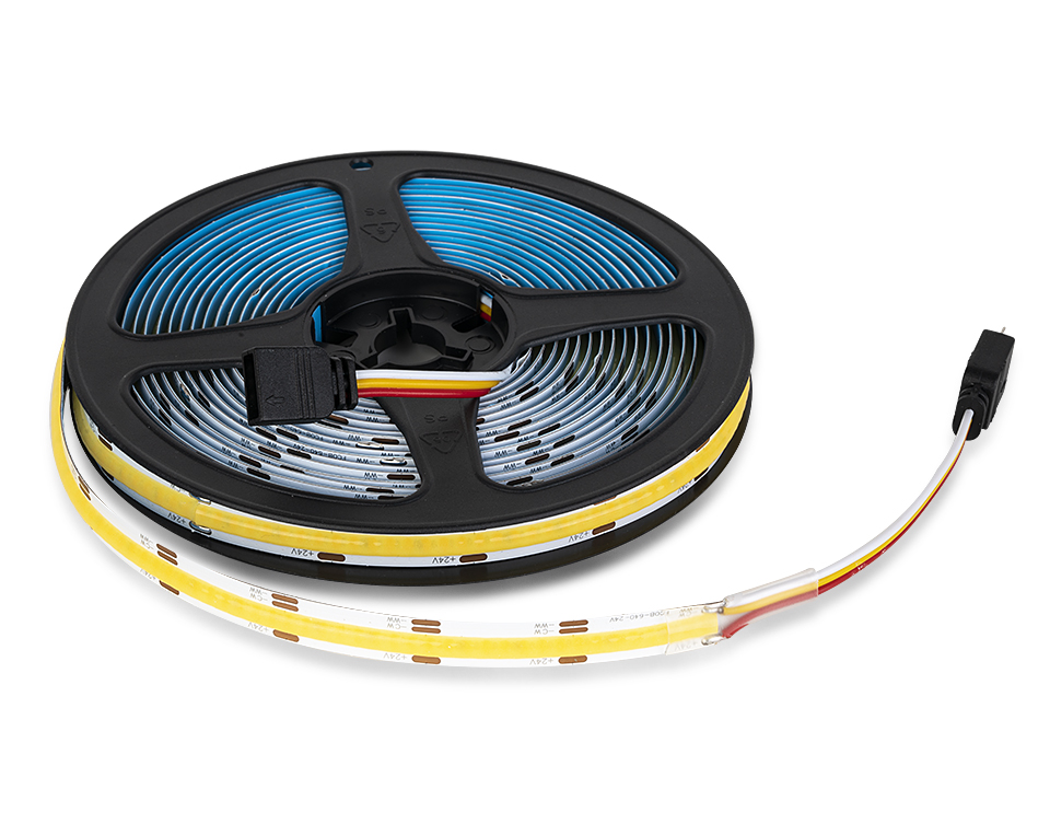 CCT Tunable White COB Flexible LED Strip High Density Flexible DC 24V