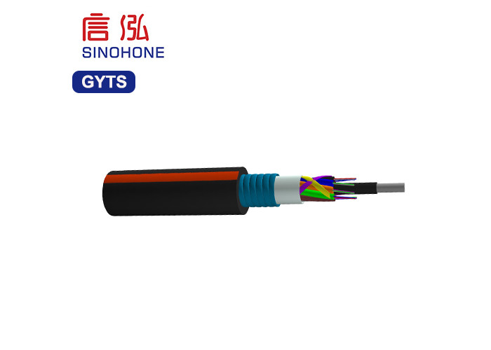 Network Outdoor Armored Cable , Aerial Fiber Optic Cable Hydrolysis Resistant