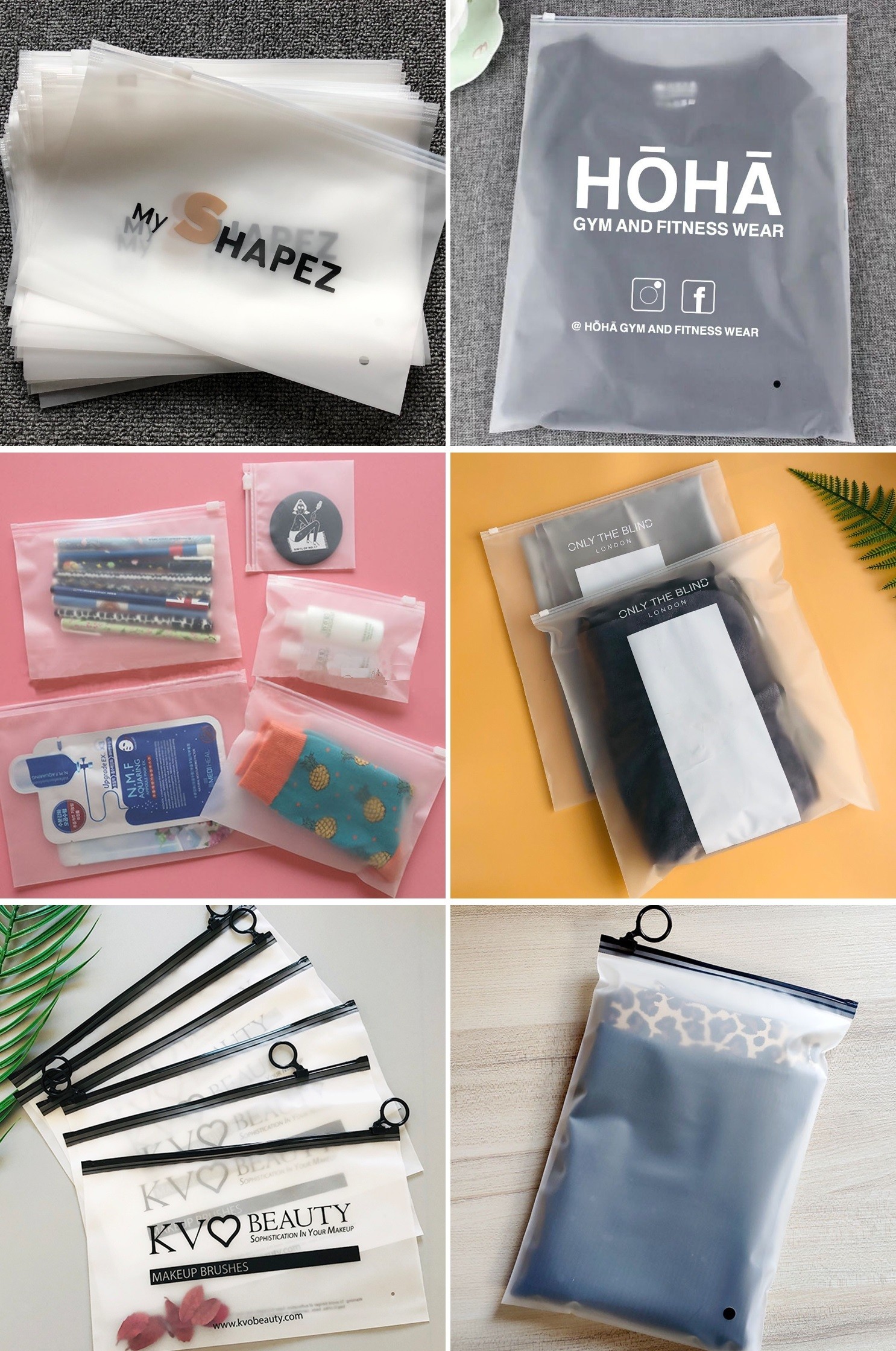 Eco Friendly Customize Small Mini Plastic Packaging Bags Zipper Pouch For Small Businesses,Recyclable Zip Bag