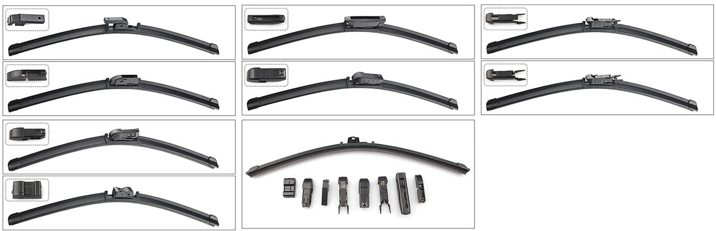 Windshield Universal Wiper Blade Rubber Clear Durable For A4 A6 W203