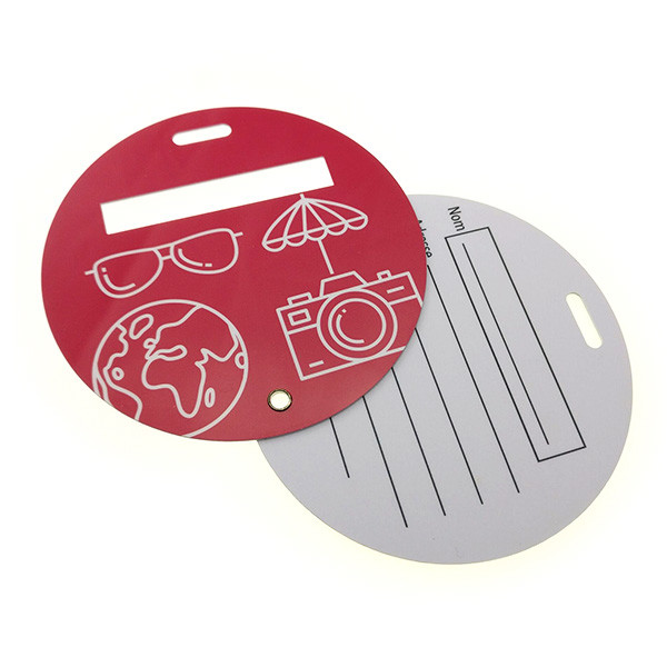 Personalized Hard Plastic PVC Luggage Tag Matte Surface Customize Size And Shape