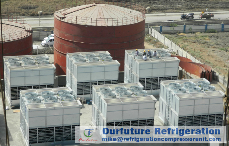Ebmpapst Fan Evaporative Cooled Condenser For Supermarket / Pharmacy Refrigeration