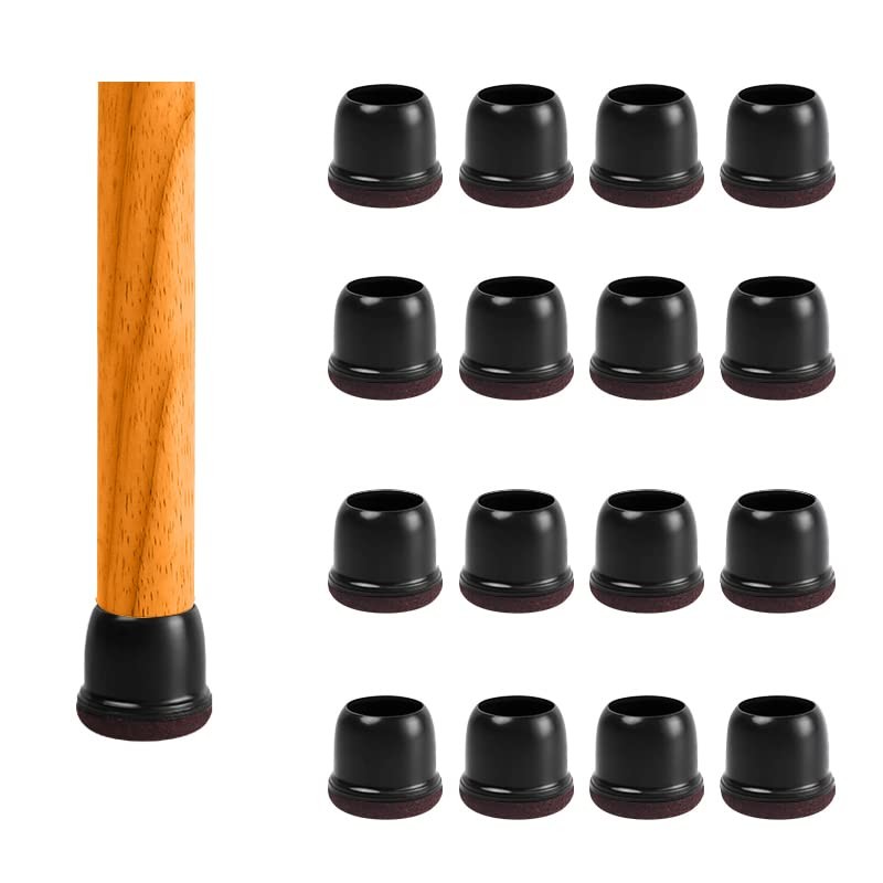 Silicone Chair Leg Floor Protectors Furniture Leg Protectors With Felt Black Table Leg Pad Brown