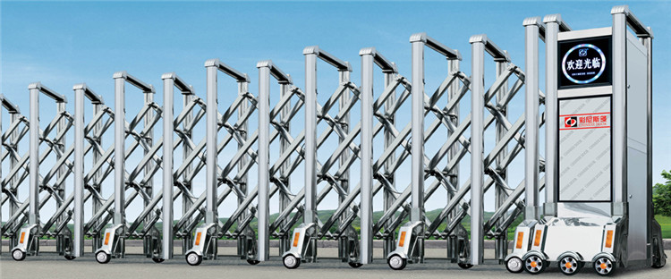 Waterproof Electric Retractable Door 1680mm Height Automatic Collapsible Gate