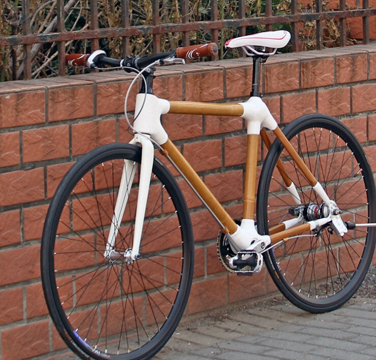 26" Fixed Gear Aluminum Bamboo Mountain Bike