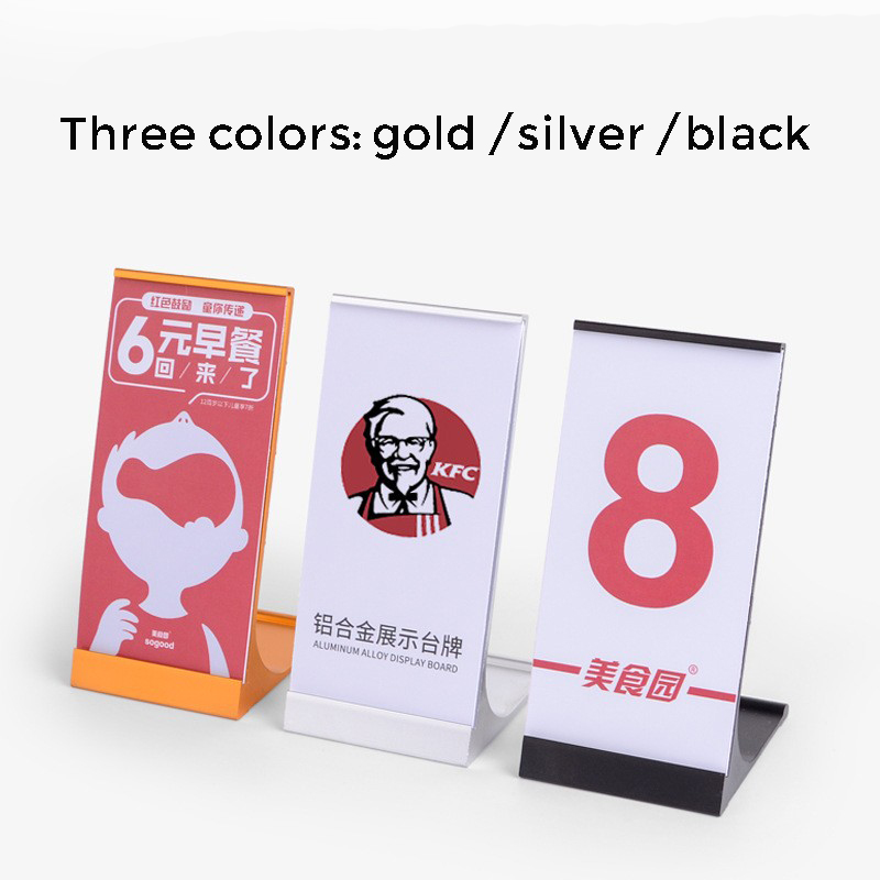 T Shape Double Sided Acrylic Sign Holder Restaurant Acrylic Menu Display Stand