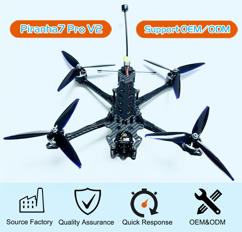 Professional 5.8g Racing Mini Drone 7 Inch FP Image Transmission Long Range 10km 1.2g/5.8g 3.3G VTX VRX V2 Heavy Payload 4K FPV